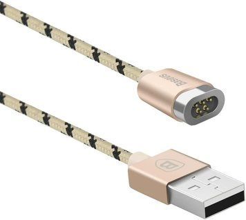 Магнітний зарядний кабель Baseus Insnap без конектора Magnetic Braided Cable 1 м Gold (CAMCLH-ALF0V) CAMCLH-ALF0V фото