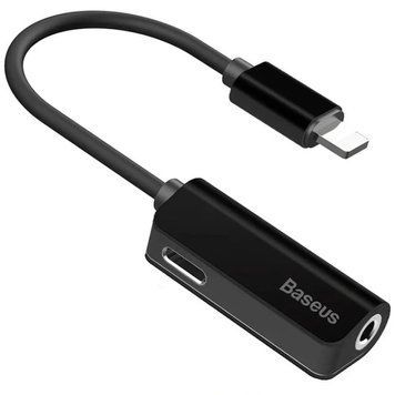 Переходник адаптер Baseus CALL32-01 L32 Lightning to 3.5mm Black (CALL32-01) CALL32-01 фото