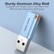 Перехідник-адаптер Vention CUAH0 USB Male to Type-C Female OTG Adapter 10 Гбіт/с USB 3.1 15 W Grey (CUAH0) CUAH0 фото 3
