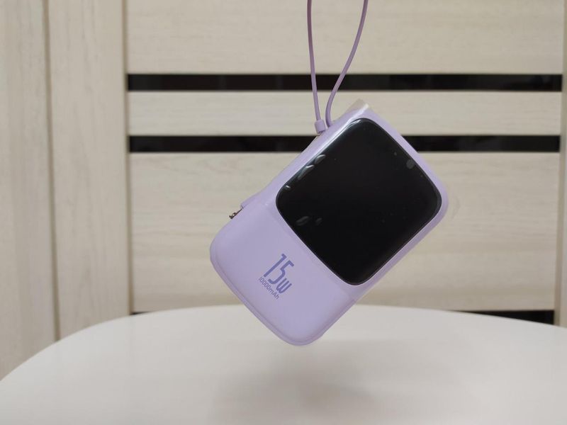 Портативна батарея Power Bank Baseus Q Pow 10 000mAh 15W Violet (BS-P1001L) PPQD-J05 фото