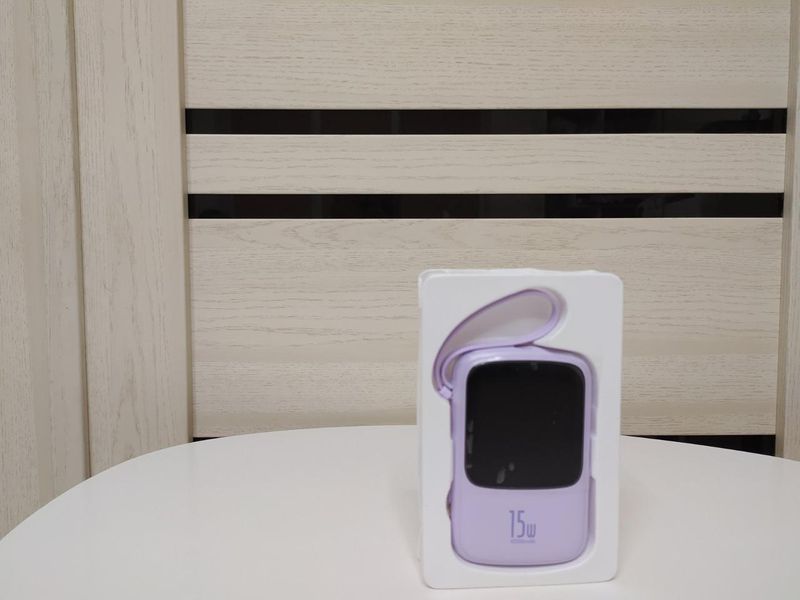Портативна батарея Power Bank Baseus Q Pow 10 000mAh 15W Violet (BS-P1001L) PPQD-J05 фото