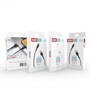 Кабель зарядный XO NB-P171 USB to Type-C 2.4A Bowling USB cable 1 м Black (6920680873685) 6920680873685 фото