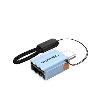 Перехідник-адаптер Vention CUBH0 Type-C Male to USB 3.1 Female OTG Adapter 10 Гбіт/с OTG 15 W Grey (CUBH0) CUBH0 фото