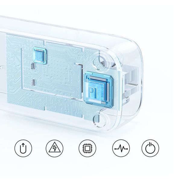 Сетевой фильтр-удлинитель Ugreen CD286 30W 3 AC Power Strip with Master Switch 2 м White (25357) 25357 фото