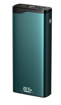 Портативна батарея Power Bank REMAX 20 000 мАч 22.5W PD+QC Green/Gray (RPP-129) RPP-129 фото