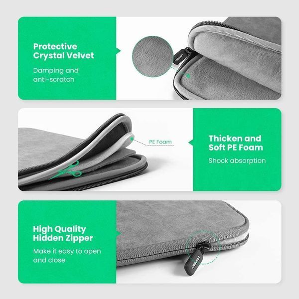Чехол папка Ugreen 13.3" для ноутбука Grey (LP187) 60985 фото