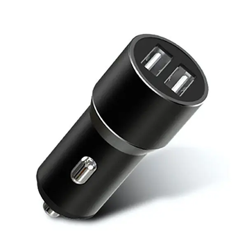 Автомобільний зарядний пристрій XO CC30 2хUSB Metal Car Charger 2.4A Black (6920680872756) 6920680872756 фото