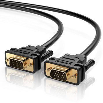 Кабель відео UGREEN VG101 VGA Male to Male 1080p 20 м Black (11635) 11635 фото
