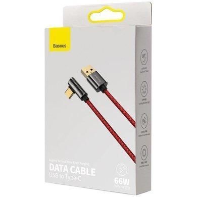 Кабель зарядний Baseus USB Cable to USB-C Legend Elbow 66W 1м Red (CACS000409) CACS000409 фото
