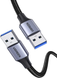 Кабель Ugreen US373 USB А 3.0 штекер - штекер  в нейлоновой оплетке 2 м Black (80791) 80791 фото 1
