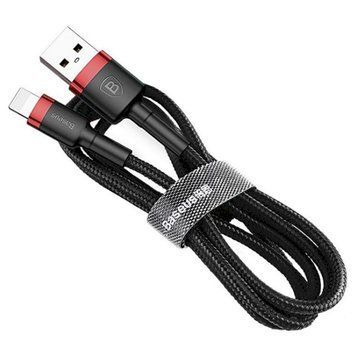 Кабель заряджений Lightning Baseus Halo Data Cable USB For iP 2.4A 2м Red/Black (CALKLF-F19) CALKLF-F19 фото