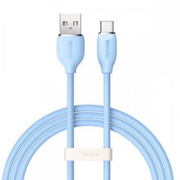 Кабель зарядний Baseus CAGD010003 Jelly Liquid Silica Gel USB to Type-C 2A 1.2м Blue CAGD010003 фото