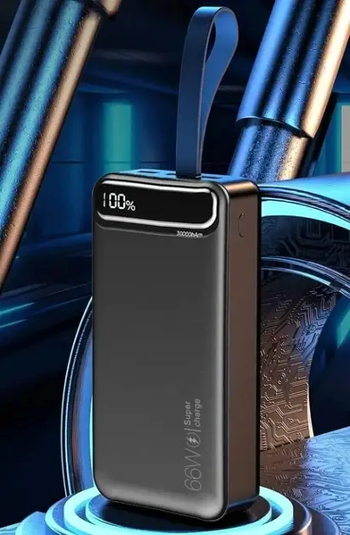 Портативный аккумулятор павербанк BIYA XS30 30000mAh 66W Black (XS30) XS30 фото