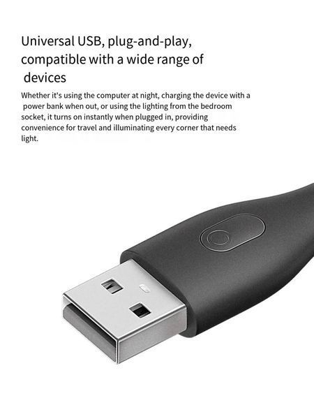 Гнучка USB LED-лампа CUKTECH, 5 рівнів яскравості, тепле світло, White (AL003) AL003 фото