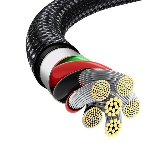 Кабель зарядный Baseus CATWJ-C01 USB Type A - USB Type C Tungsten 66 Вт AFC FCP SCP 2 м Black (CATWJ-C01) CATWJ-C01 фото