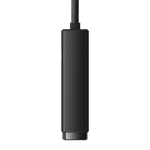 Дротовий мережевий адаптер Baseus WKQX000201 Lite USB Type C - роз'єм RJ45 LAN 100 Мбіт/с Black (WKQX000201) WKQX000201 фото