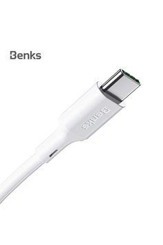 Кабель для быстрой зарядки BENKS USB-A to Type-C 5A кабель в термопластичной оболочке 0.25 м White (D35) D35-25 фото