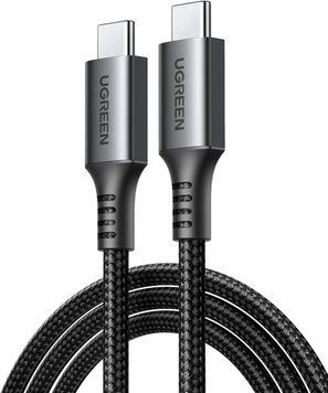 Кабель зарядный Ugreen US567 USB C to USB C Charger Cable 60W Fast Charge Compatible 1 м Black (15373) 15373 фото
