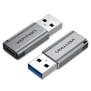 Переходник-адаптер Vention CDPH0 USB 3.0 Male - USB-C Female Gray (CDPH0) CDPH0 фото