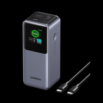 Зовнішній акумулятор повербанк UGREEN PB721 Nexode Power Bank 20000 mAh 130 W Grey (35524) 35524 фото