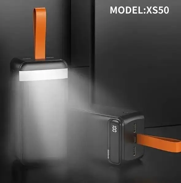 Портативный аккумулятор павербанк BIYA XS50 50000mAh 66W c LED фонариком Black (XS50) XS50 фото