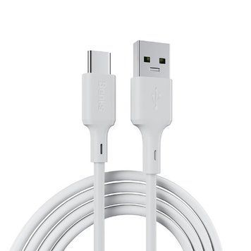 Кабель для быстрой зарядки BENKS USB-A to Type-C 5A кабель в термопластичной оболочке 1.2 м White (D35) D35-120-WH фото