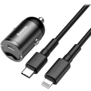Автомобільний заряд BASEUS Tiny Star Mini PPS Quick Charger USB-C to Lightning cable (TZVCHX-0G) TZVCHX-0G фото