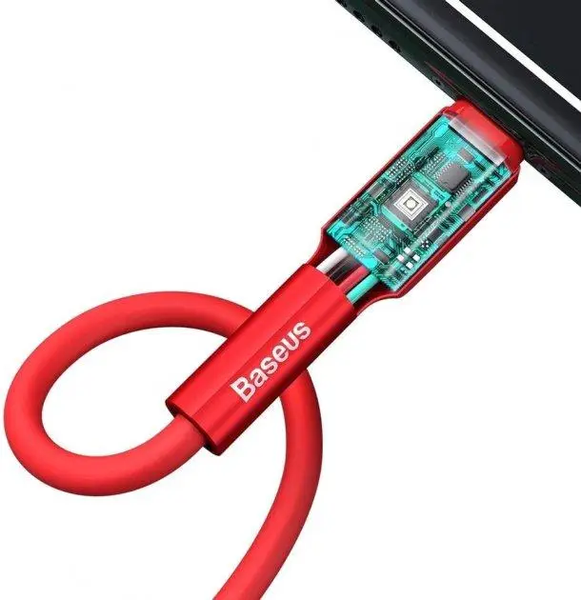 Кабель зарядний Baseus CALGJ-09 USB - Lightning Silica Gel Cable 1 м Red (CALGJ-09) CALGJ-09 фото