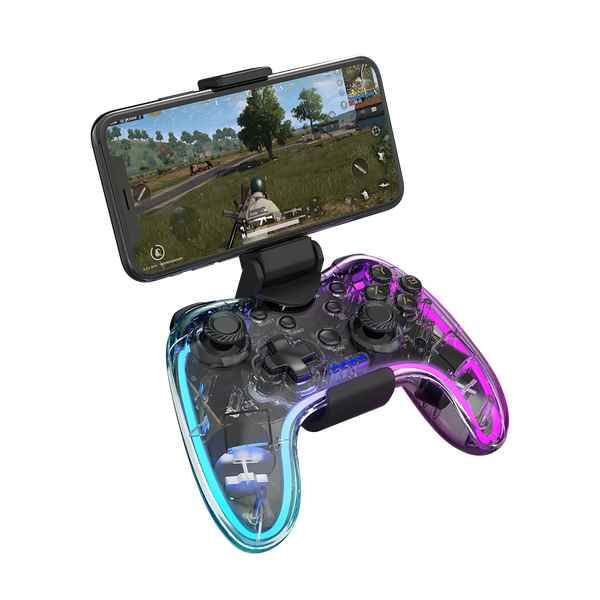 Беспроводной игровой геймпад Xtrike Me GP-52, Bluetooth 4.2, RGB, 800 мА&middot;ч, прозрачный (GP-52) GP-52 фото