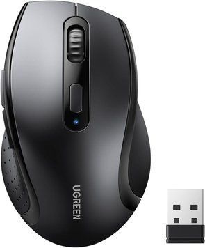 Беспроводная оптическая мышь UGREEN M511 2.4G Ergonomic Wireless Black (45012) 45012 фото