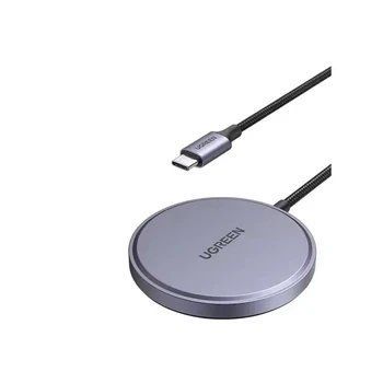 Бездротовий зарядний пристрій Ugreen W703 Qi2 MagSafe 15W 1.5 м Grey (55206) 55206 фото