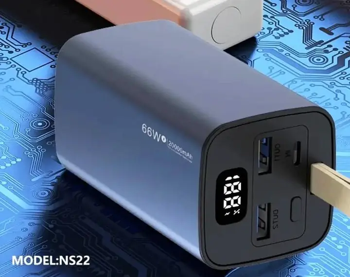 Портативный аккумулятор павербанк BIYA NS22 20000 mAh 66W с дисплеем Blue (NS22) NS22 фото