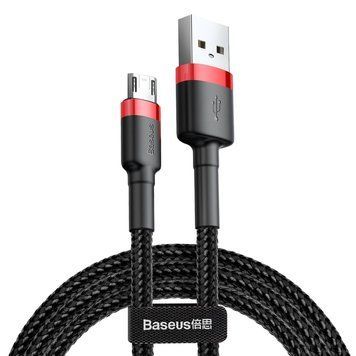 Кабель зарядный Baseus USB A to microUSB Cafule 1 м Red/Black (CAMKLF-B91) CAMKLF-B91 фото