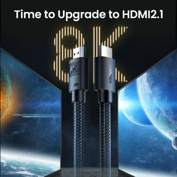 Кабель HDMI надшвидкісний 8K/60Гц UGREEN HD150 48 Гбіт/з плетений HDR Dolby Vision HDR10 2.1 3м (40181) 40181 фото