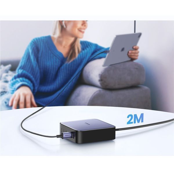 Сетевое зарядное устройство Ugreen CD271 удлинитель 200 W PPS 4 x USB Type C / 2 x USB-A Grey (40914) 40914 фото