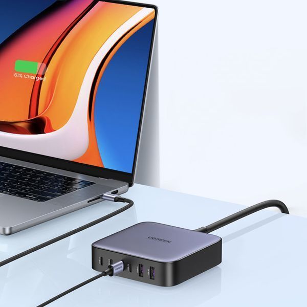 Сетевое зарядное устройство Ugreen CD271 удлинитель 200 W PPS 4 x USB Type C / 2 x USB-A Grey (40914) 40914 фото