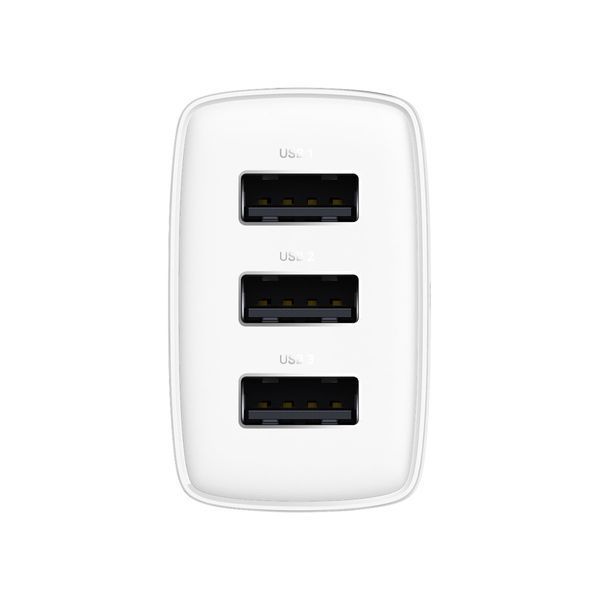 Зарядний пристрій Baseus CCXJ020102 Compact 3x USB 17W White (CCXJ020102) CCXJ020102 фото