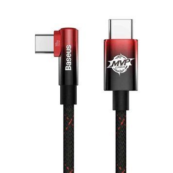 Кабель Baseus CAVP000720 USB Type-C to USB Type-C MVP 2 Elbow-shaped 2 м Black/Red (CAVP000720) CAVP000720 фото