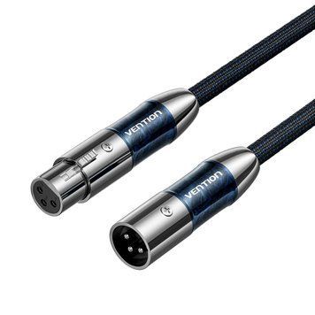 Мікрофонний кабель Vention XLR Male to XLR Female Microphone Cable Hi-Fi 10 м Blue (BLALL) BLALL фото