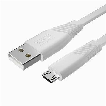 Кабель зарядный Essager USB A to microUSB плоский кабель 2м White (EXCM-YXA02) EXCM-YXA02 фото