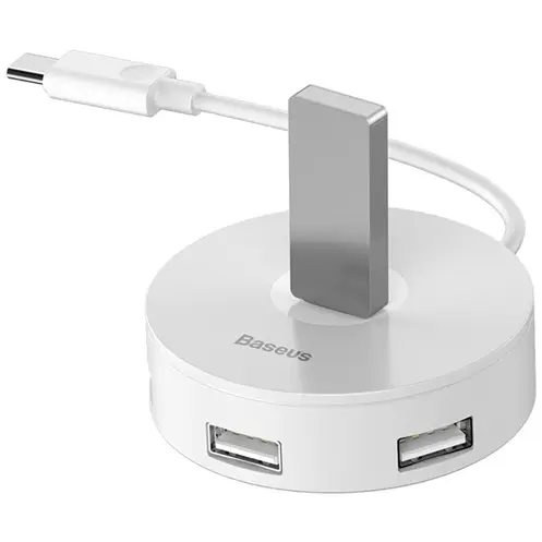 USB-хаб Baseus CAHUB-F02 Round box USB 3.0 to USB 3.0х1 + USB 2.0х3 White CAHUB-F02 фото