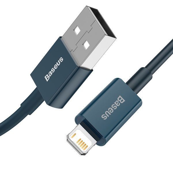 Кабель зарядный Baseus CALYS-A03 USB - Lightning Superior 2.4 A 1 м Blue (CALYS-A03) CALYS-A03 фото