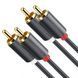 Мультимедійний кабель UGREEN 2RCA to 2RCA Audio Cable 2 м Black (AV104) 10518 фото 1