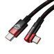 Кабель Baseus CAVP000720 USB Type-C to USB Type-C MVP 2 Elbow-shaped 2 м Black/Red (CAVP000720) CAVP000720 фото 2