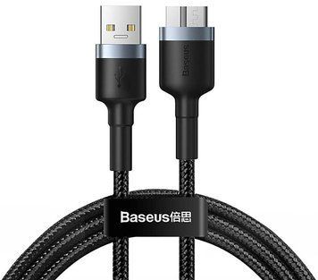 Кабель зарядный Baseus CADKLF-D0G cafule USB 3.0 AM / micro USB 3.0 2A 1M Dark gray (CADKLF-D0G) CADKLF-D0G фото