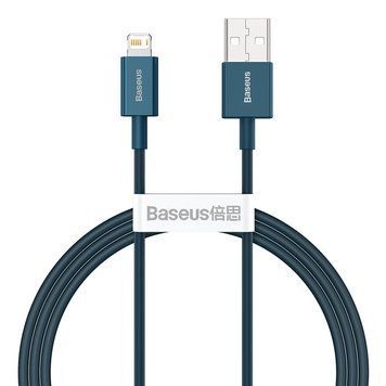 Кабель зарядный Baseus CALYS-C03 USB - Lightning Superior 2.4 A 2 м Blue (CALYS-C03) CALYS-C03 фото