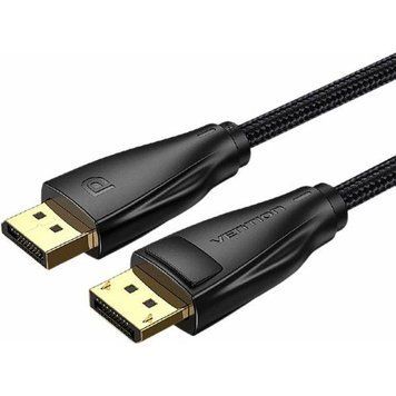 Кабель Vention DP 1.4 відеокабель DisplayPort в оплетці 3 м Black (HCBI) HCCBI фото