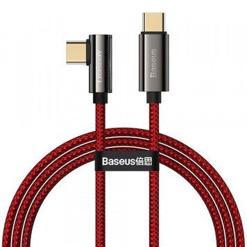 Кабель зарядний Baseus Legend Series Elbow Type-C to Type-C 100W 1 м Red (CACS000609) CACS000609 фото