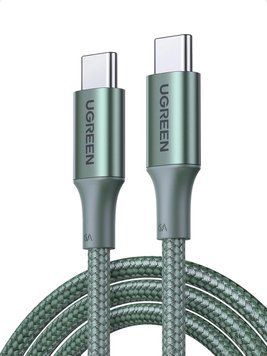 Кабель зарядный UGREENUS316 USB C to USB C 100W Fast Charge Cable 1 м Green (15310 15310 фото