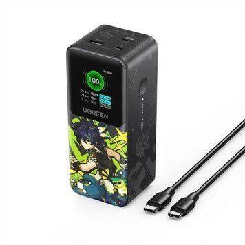 Зовнішній акумулятор повербанк UGREEN PB721 Nexode Power Bank 20000 mAh 130 W Genshin Impact Black (35524GI) 35524GI фото